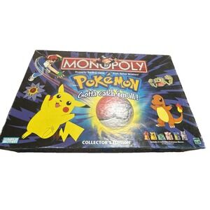 Vintage 1999 Pokemon Collector's Edition MONOPOLY Board Game 100% Complete